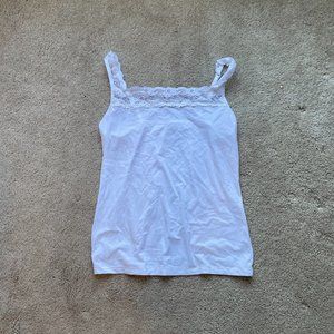 Lace cami top white